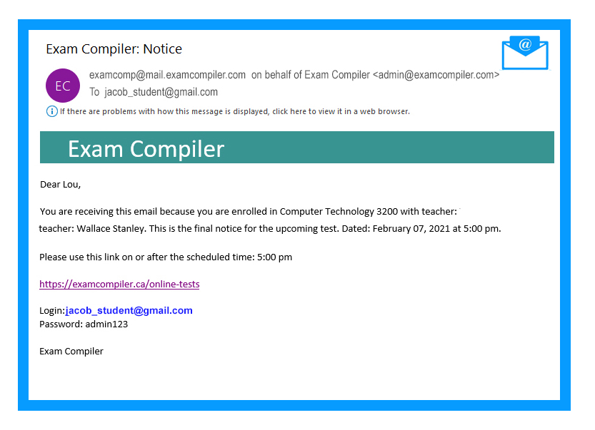 Exam Compiler Canada